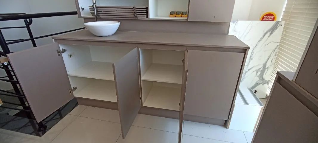 Balcão multiuso com pia e torneira - MDF - Foto 5