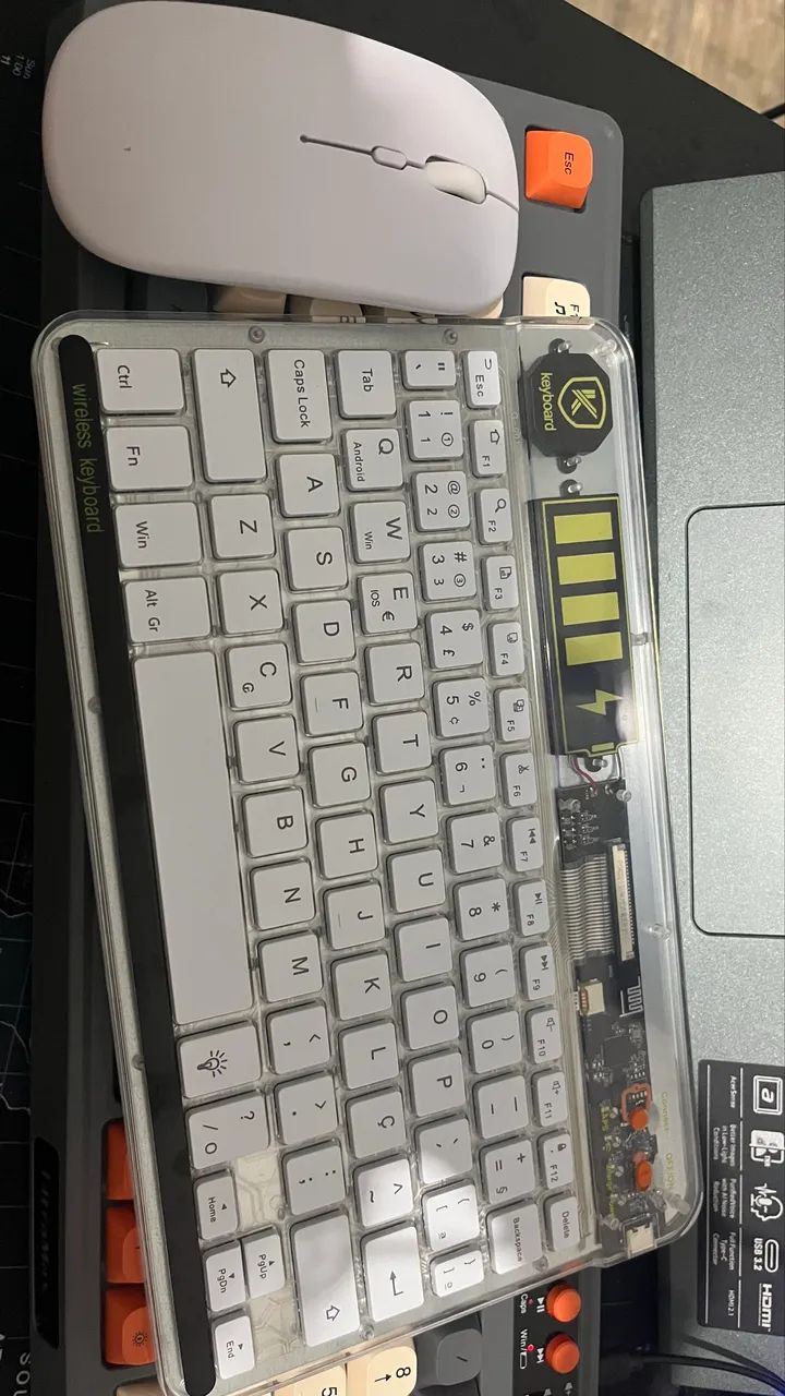 teclado e mouse sem fio via bluetooth 