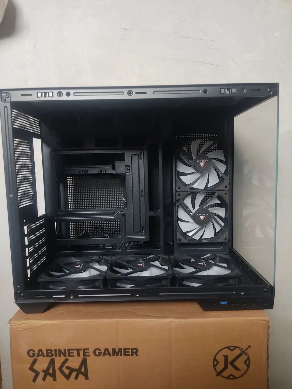 gabinete aquário gamer rgb - Foto 4