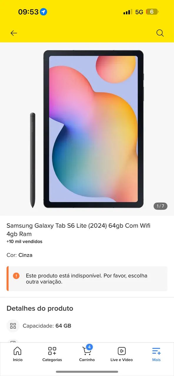 Tablet s6 lite 64g 