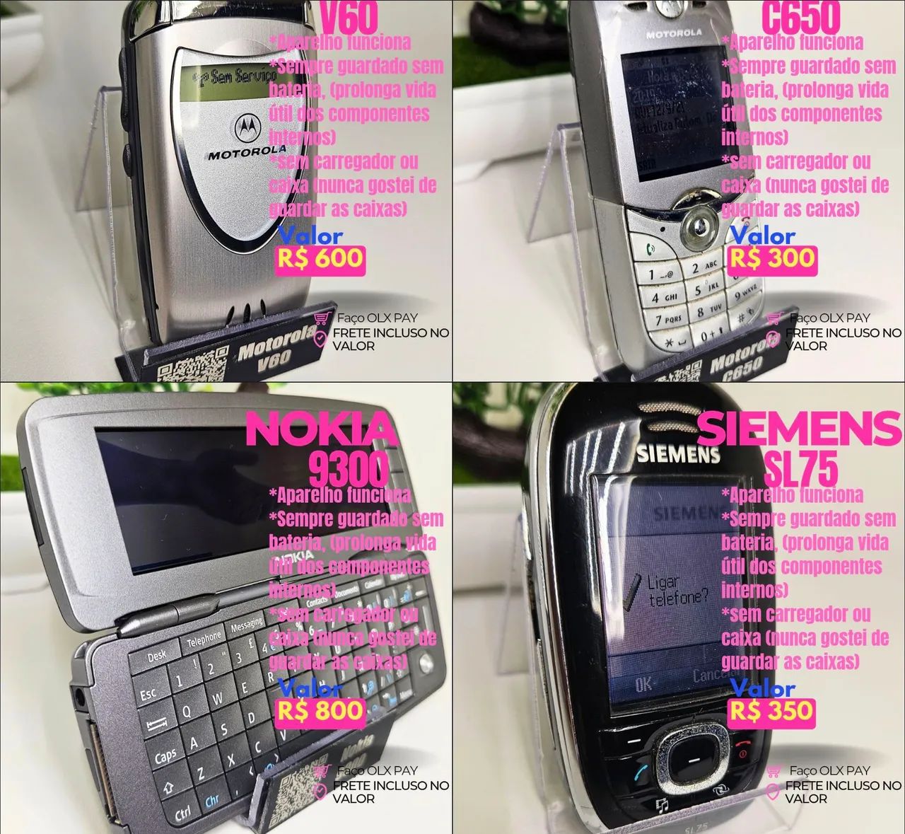 Celulares antigos colecionáveis 