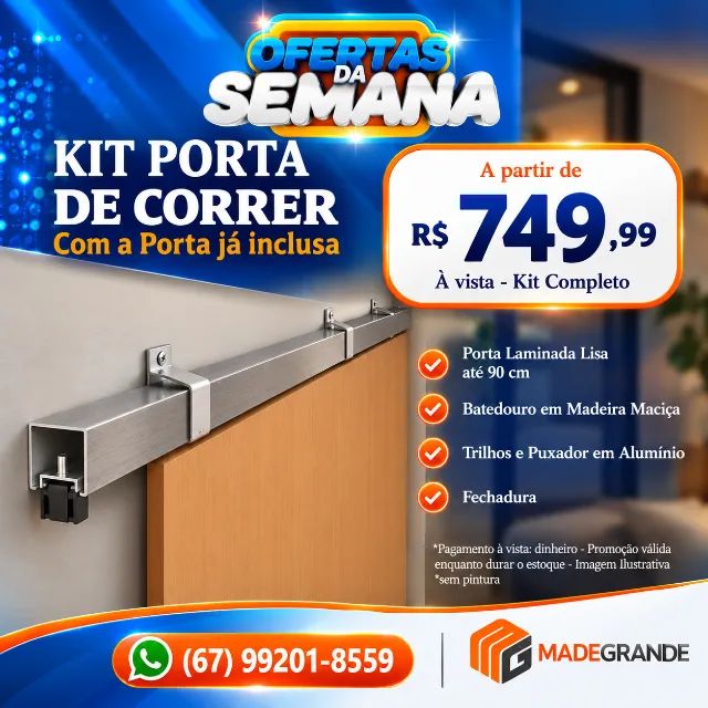 Kit Porta de Correr 
