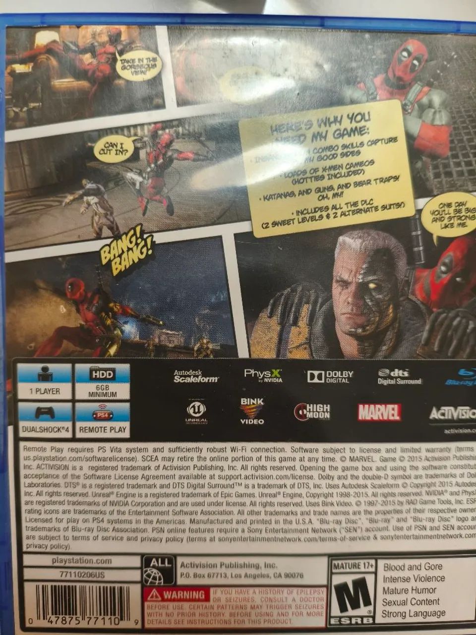 Deadpool - PS4 (Em ótimo estado) - Foto 3