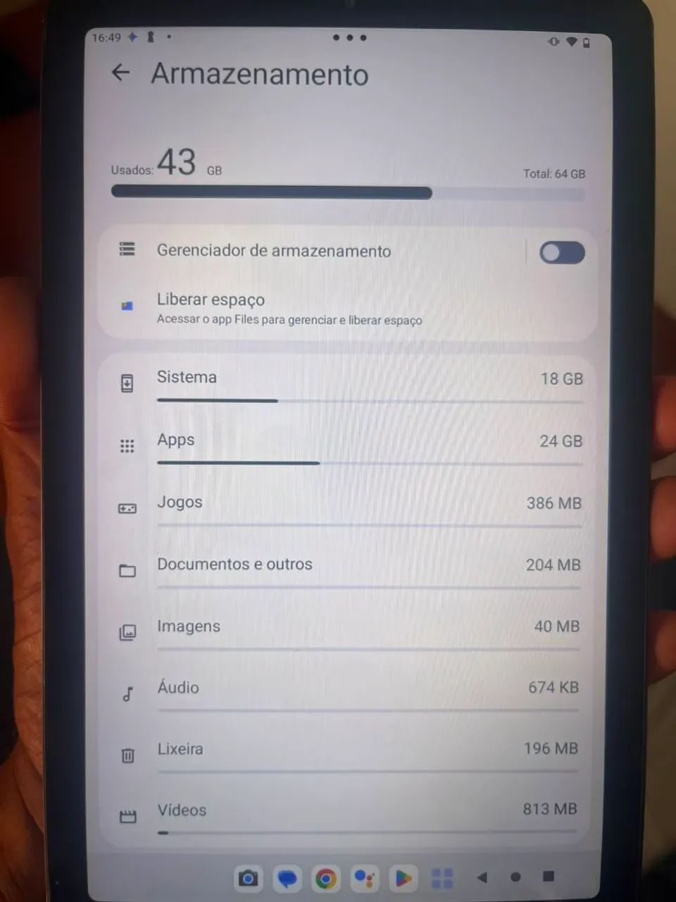 Tablete lenovo 64gb cinza