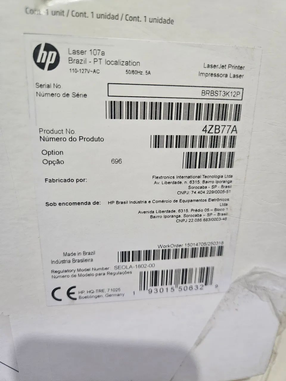 Impressora Laser HP 107a - Foto 2