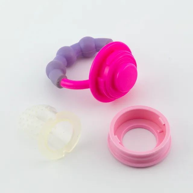 Chupeta Alimentadora Lolly Silicone Rosa - Foto 4