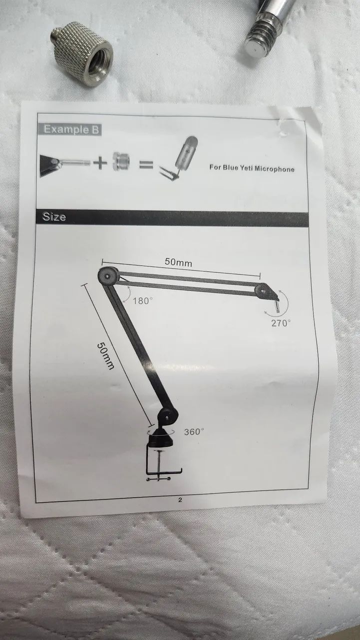 Suporte microfone profissional articulado MS-605 - Foto 4