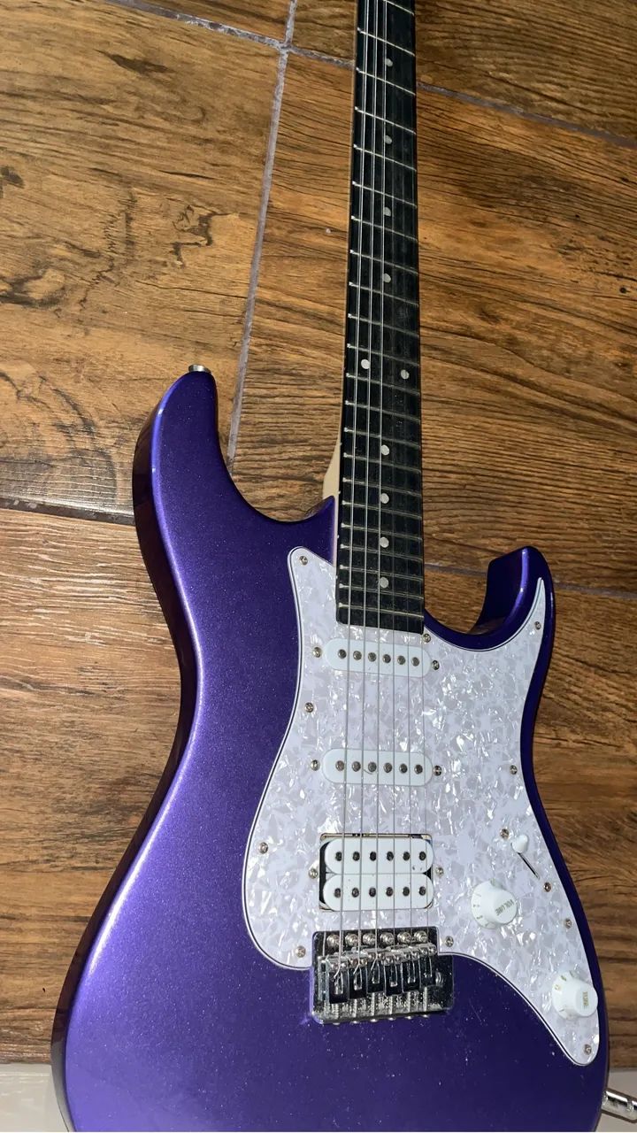 Guitarra roxa nova - Foto 4
