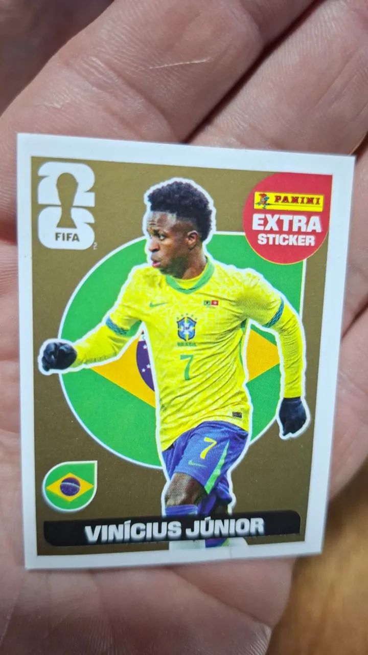 Figurinha gold Vinícius Júnior 