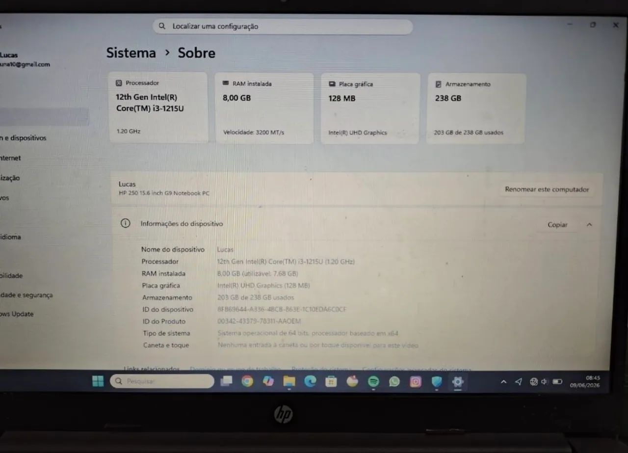 NOTEBOOK HP 250 G9 - Foto 2