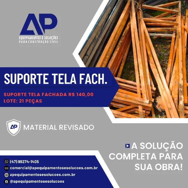 Suporte para Tela fachadeira, Suporte de tela de fachada de prédio432958464087173121