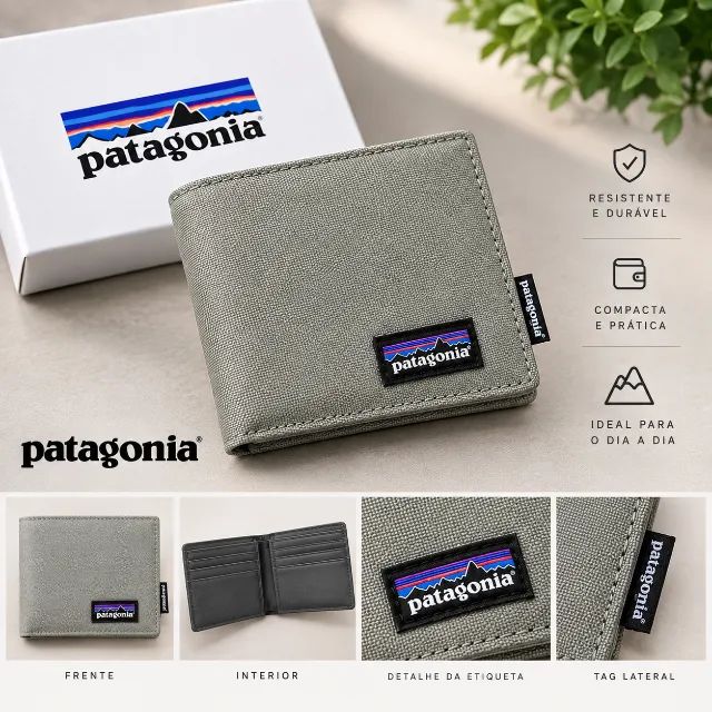 Carteira Patagonia masculina cinza