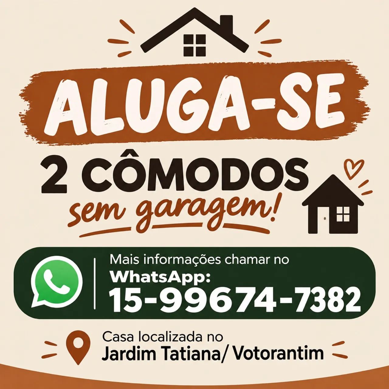 Aluga-se 2 cômodos 