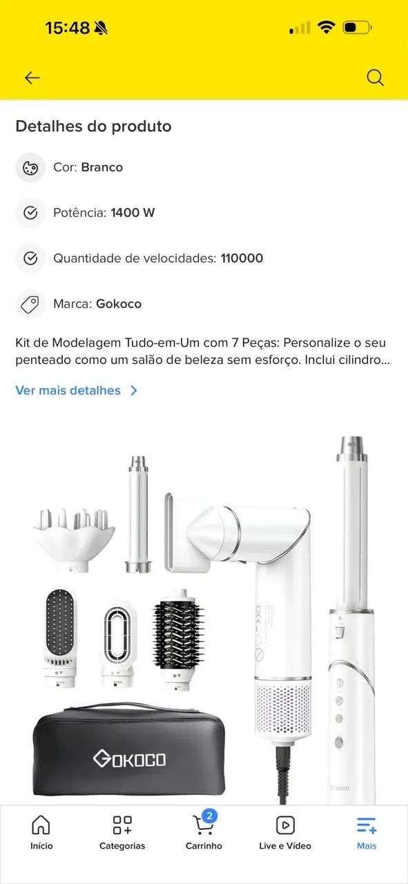 Secador e escova 