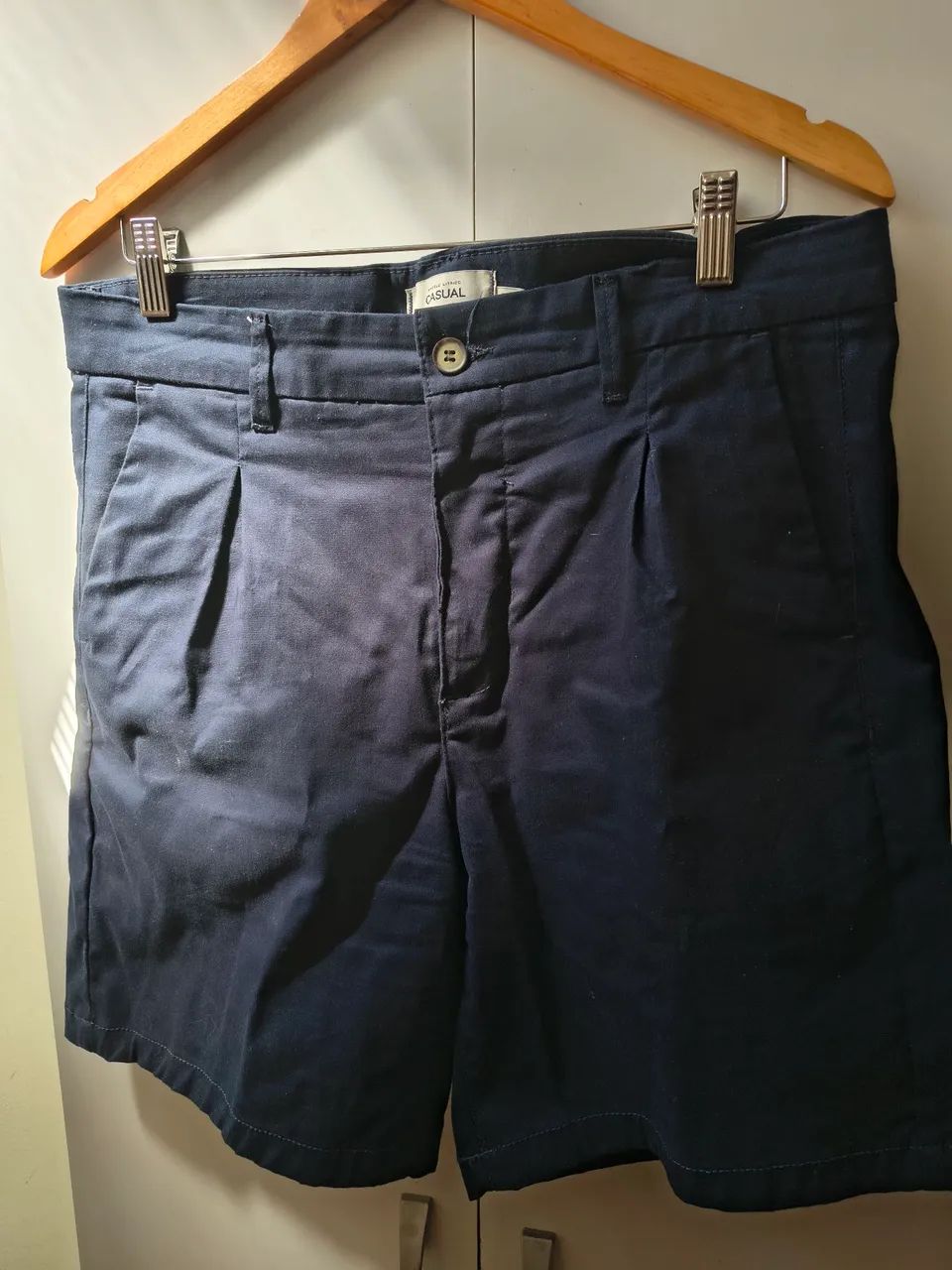 Bermuda Masculina Sarja Azul Marinho  - Foto 3