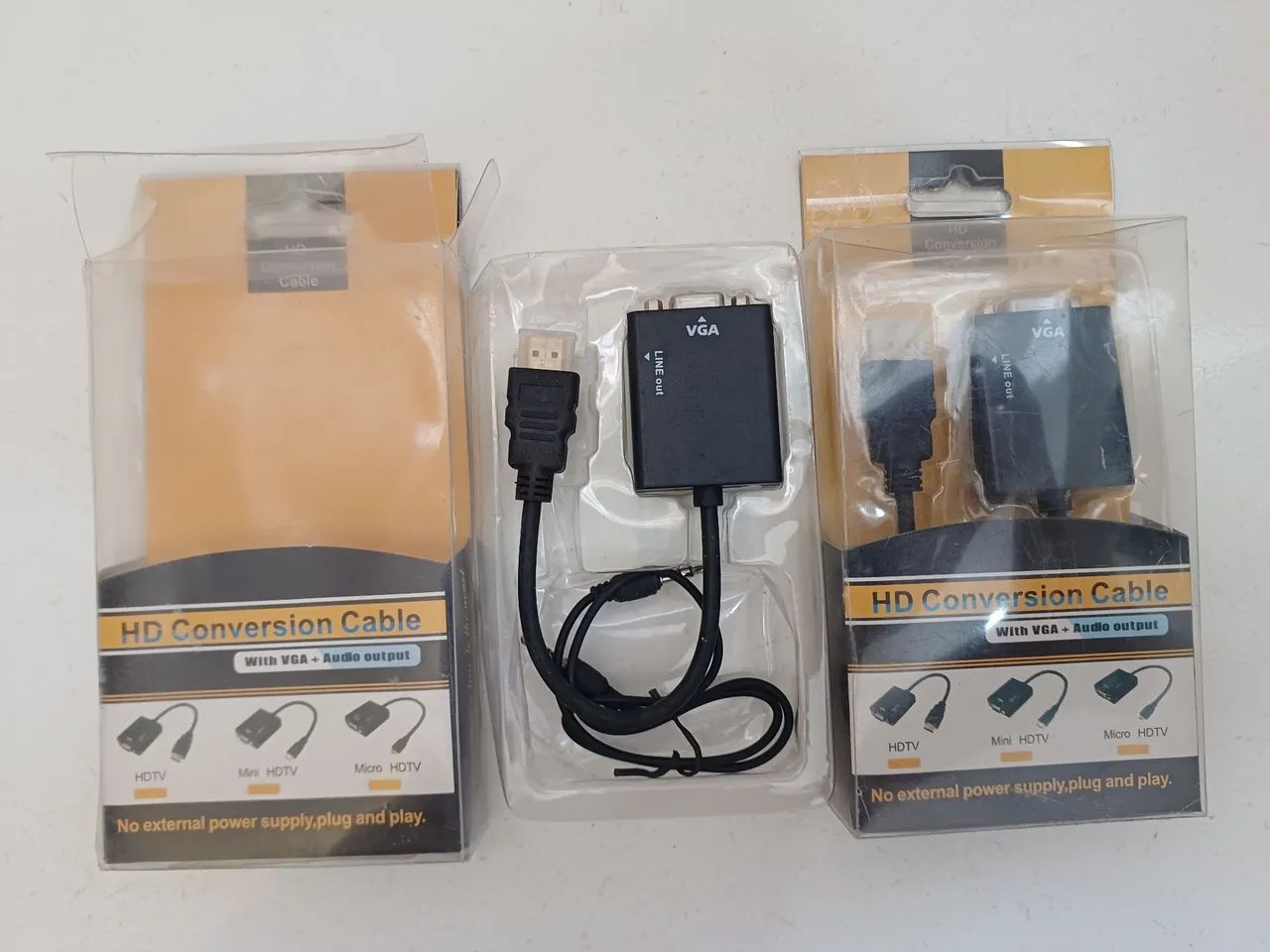 2 Conversor HDMI para VGA com Áudio 1080p e Cabo P2
