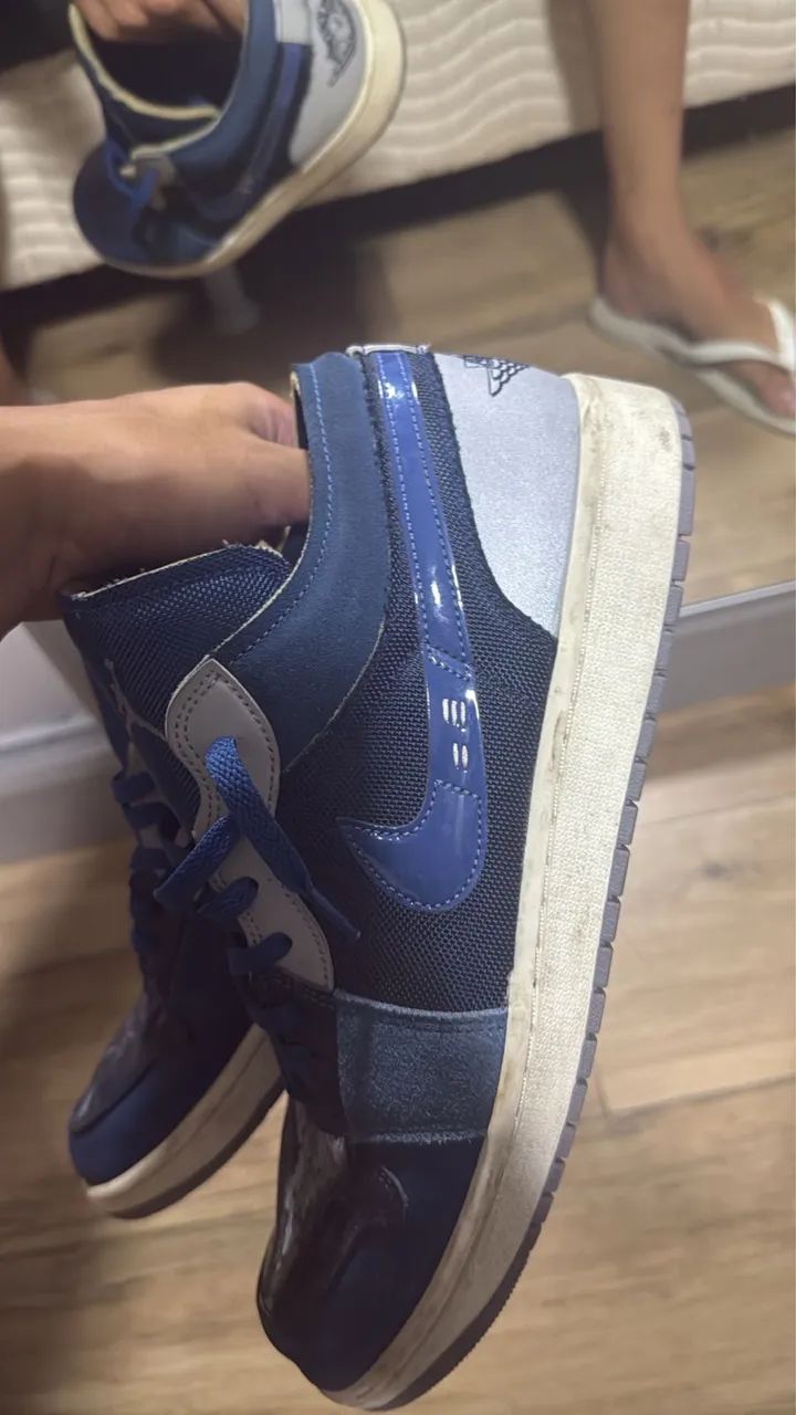 Jordan 1 Low SE Craft azul (obsidian)  - Foto 5