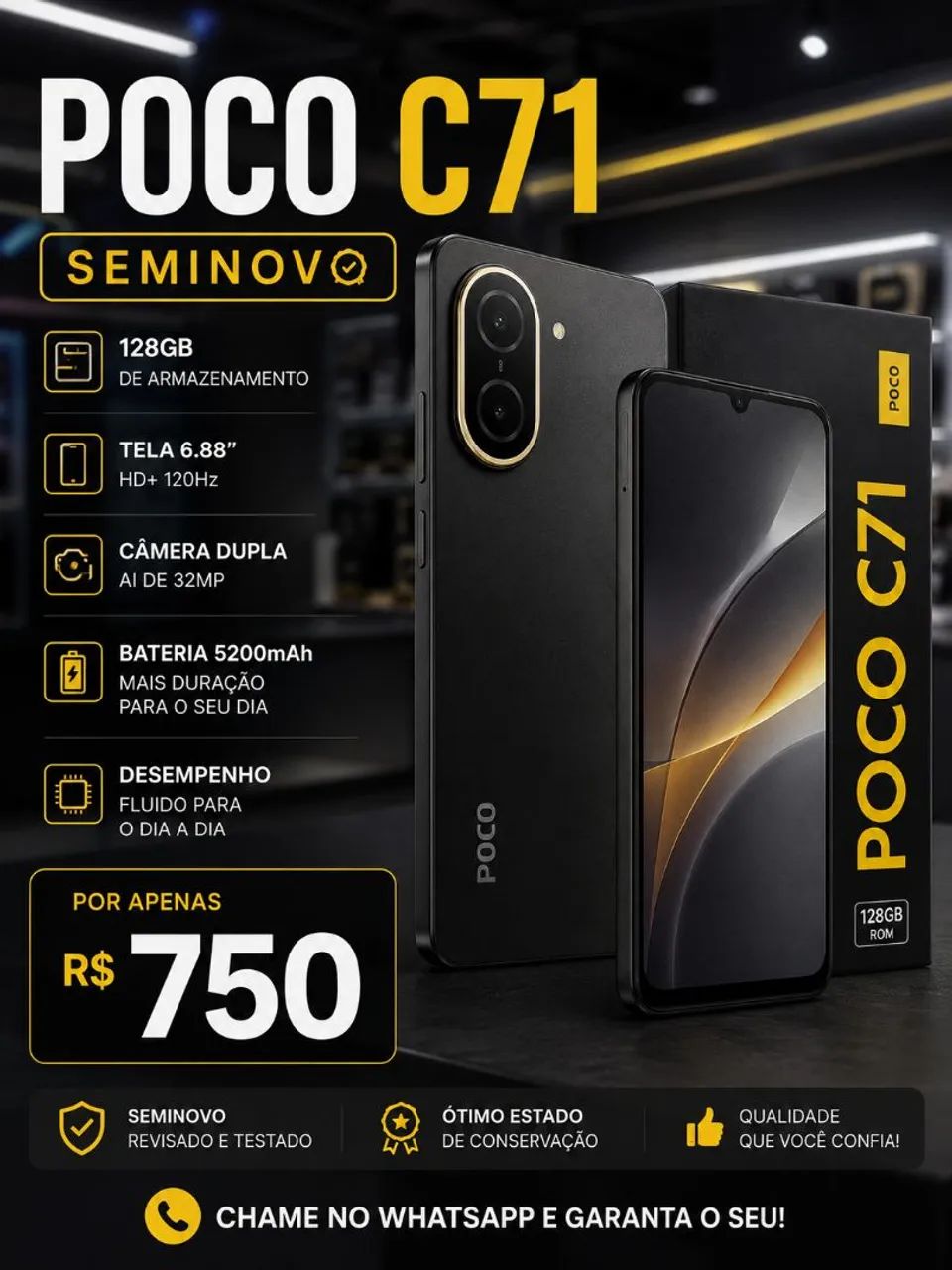 Poco c71 seminovo 