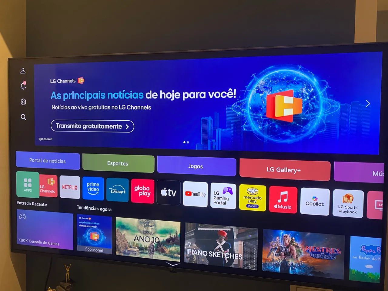 LG Smart TV 55? 4K UHD - Modelo 55UR8750PSA - Estado de Nova