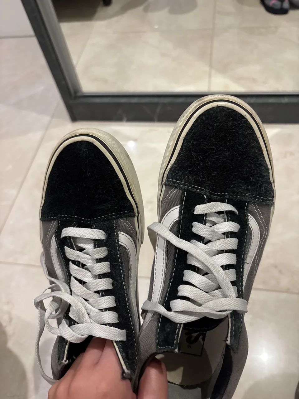 tenis vans old skool preto e cinza 37 - Foto 5