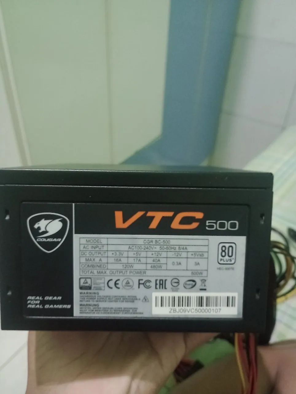 Fonte 500w 80 PLUS da Cougar Bivolt - Foto 2