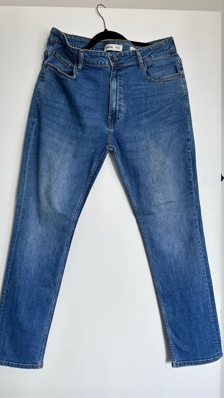 Calça Jeans Hering nº 44 Slim azul claro  - Foto 3