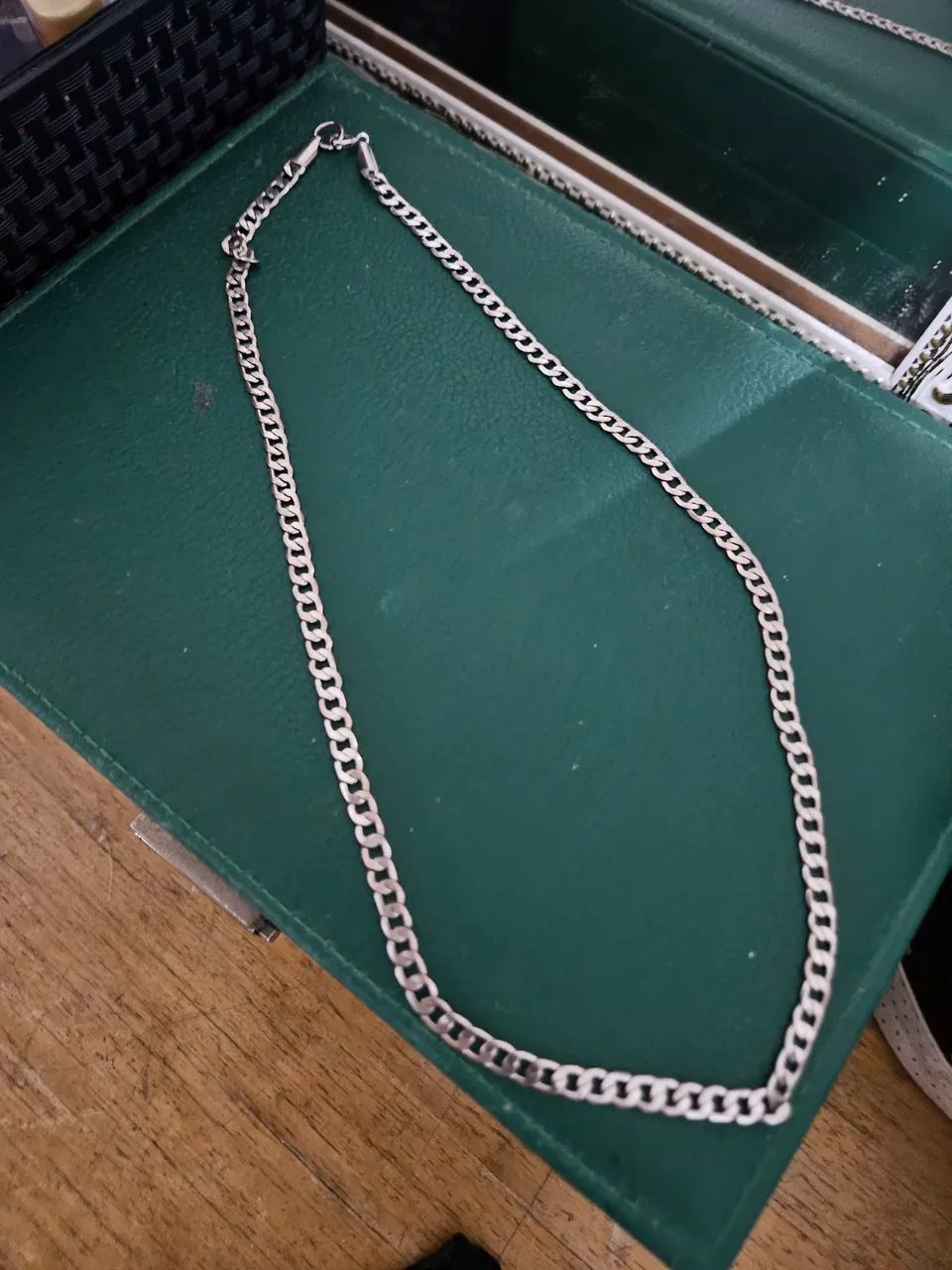 Corrente e pulseira de prata 