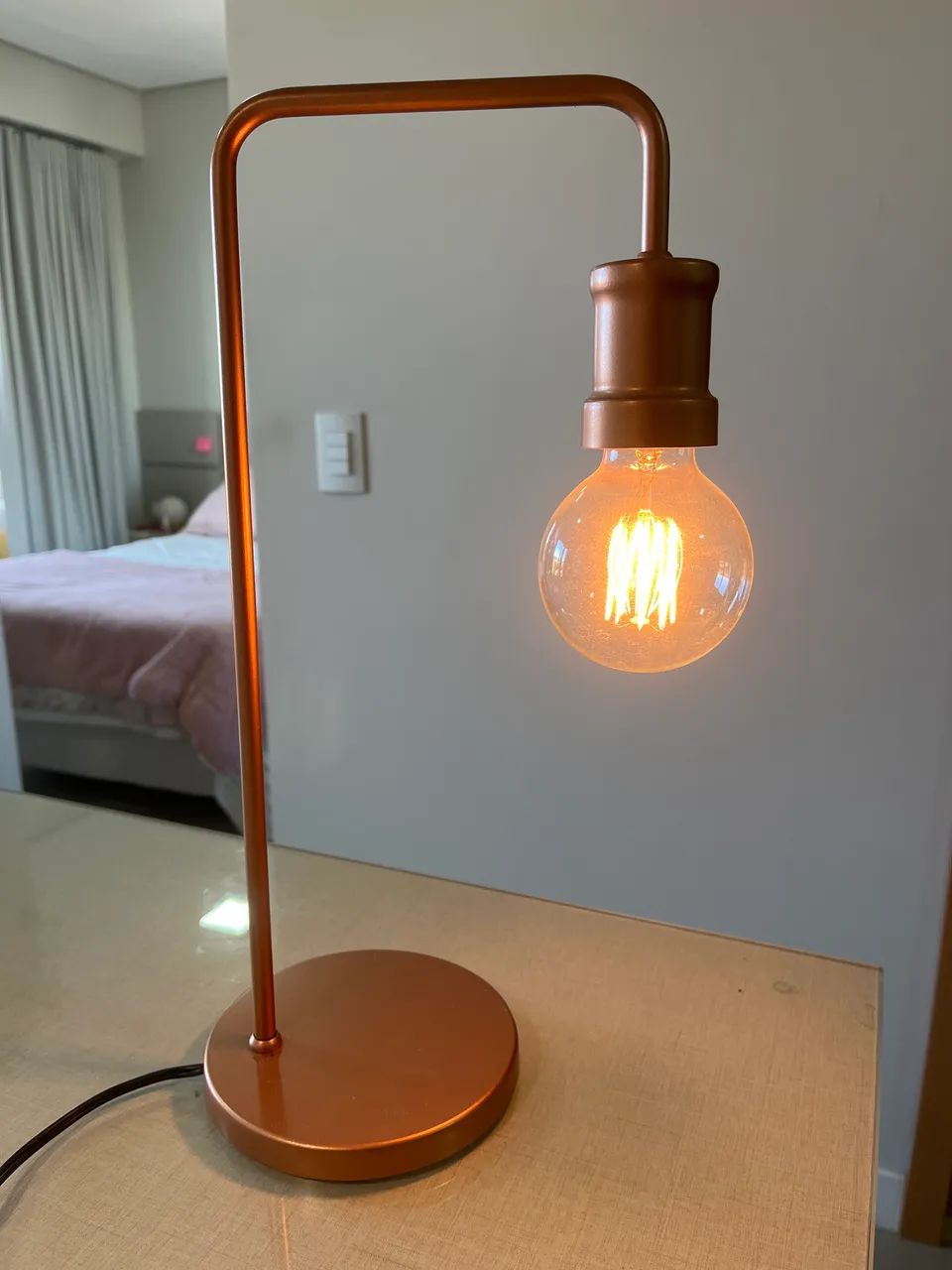 Luminária cromada bronze  - Foto 3