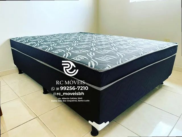 Base box casal com Molas Ensacadas OrthoBox 1.38x1.88 Completa