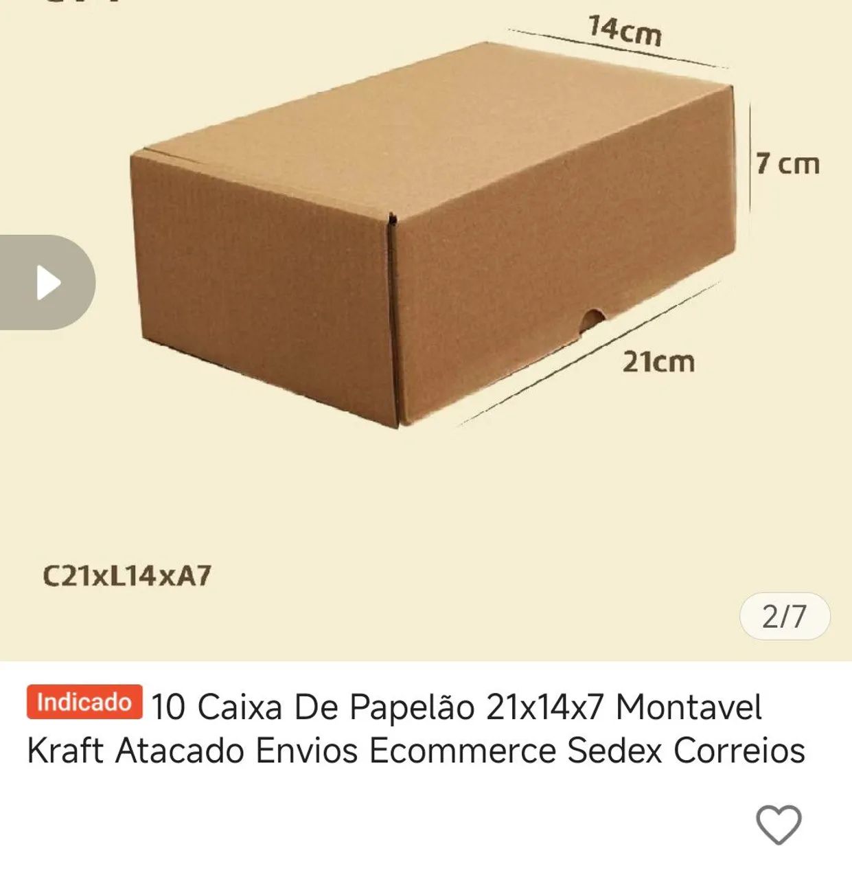 Caixa de papelão - 10 unidades  - Foto 4