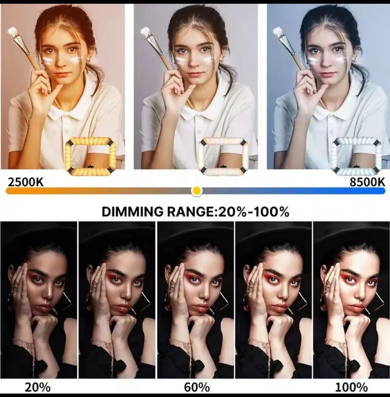Ulanzi U200 Rig de Iluminação LED Bicolor e Suporte para Celular e Câmera - Foto 4