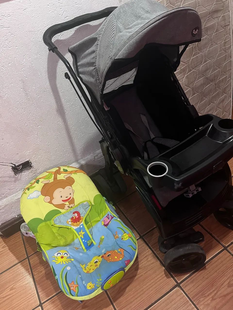 Combo carrinho e cadeirinha vibratória - Foto 3