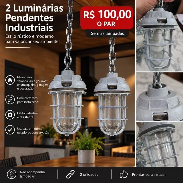 Par de Luminárias pendentes