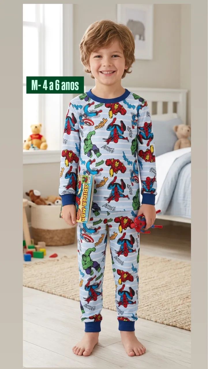Pijama Infantil Suede Premium - Foto 3