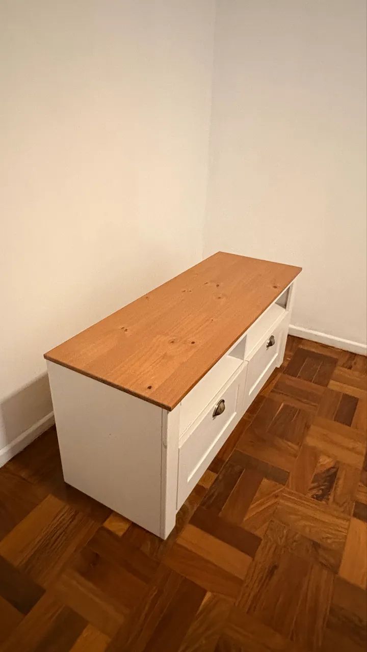 Rack TV Bancada Madeira Maciça -  Pouco uso - Foto 3