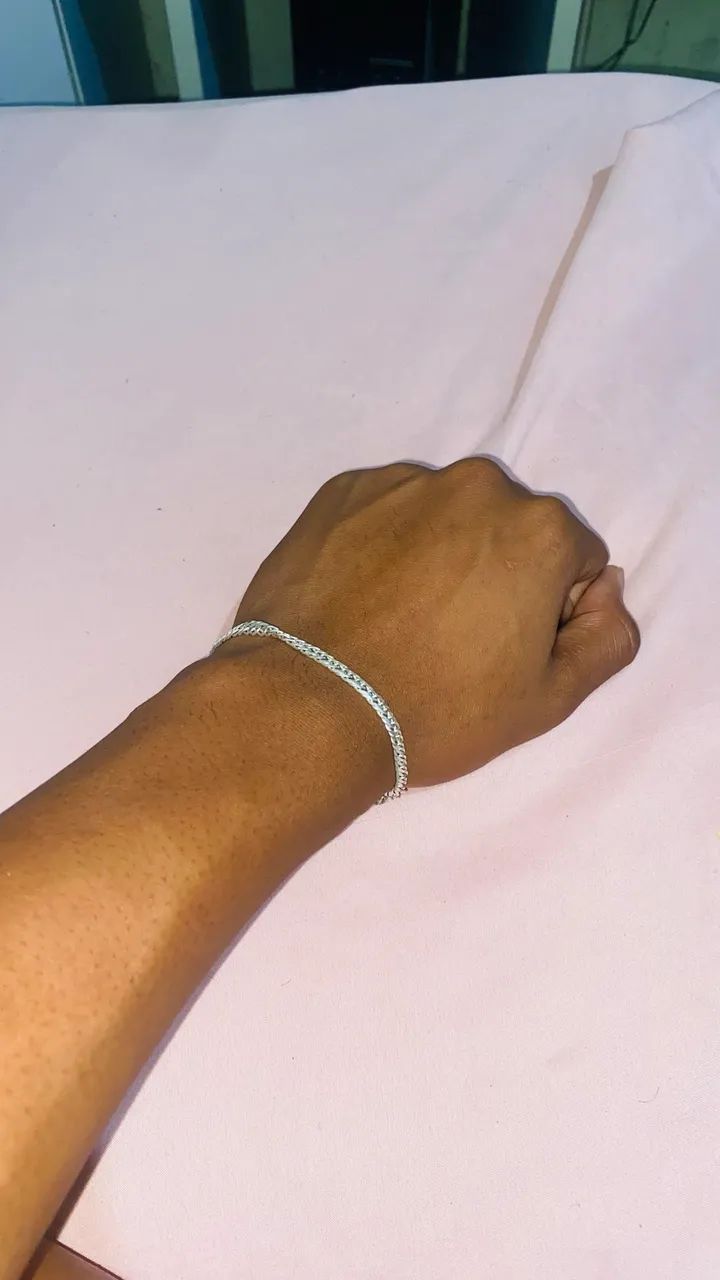 Pulseira prata 4 Mm - Foto 4