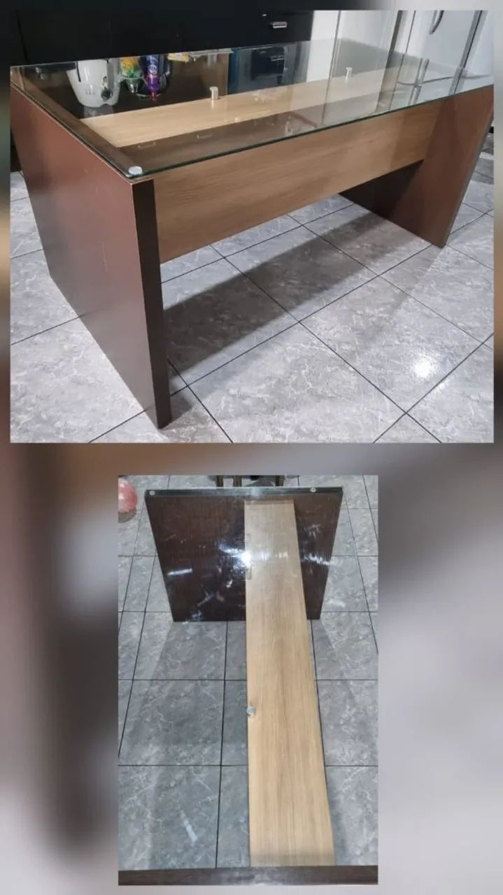 Mesa de vidro/ escritório 