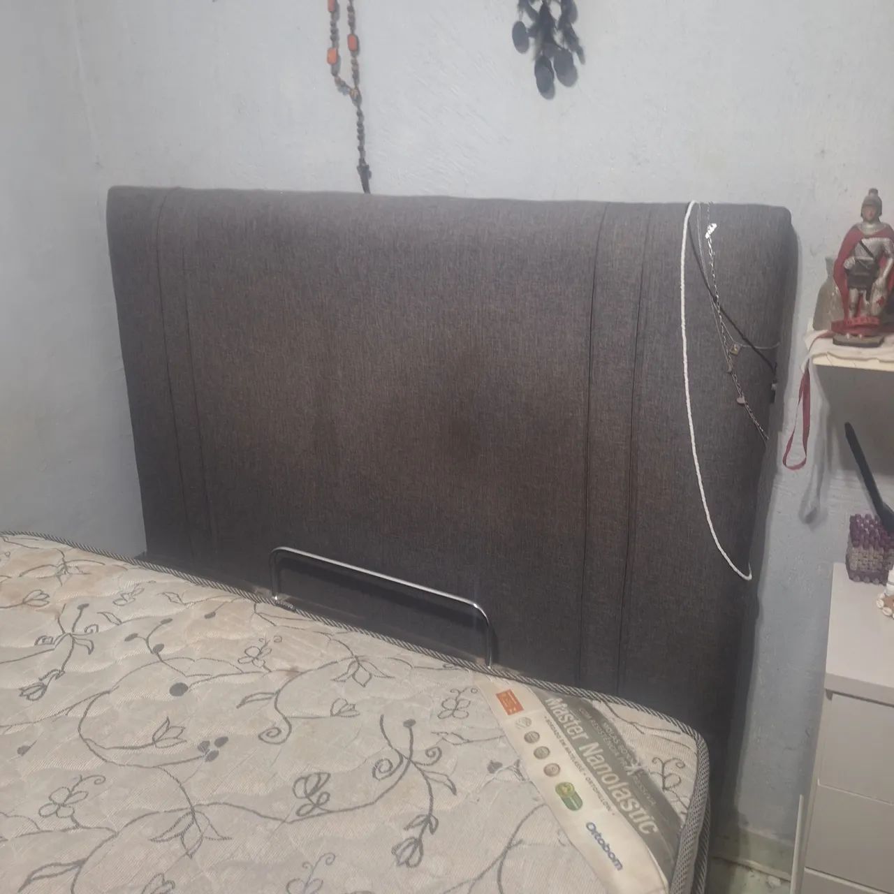 Cabeceira ortobom casal cinza