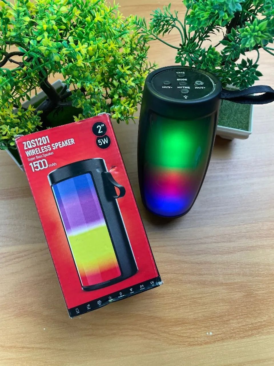 Caixinha de Som Bluetooth Subwoofer - Led RGB - Foto 2