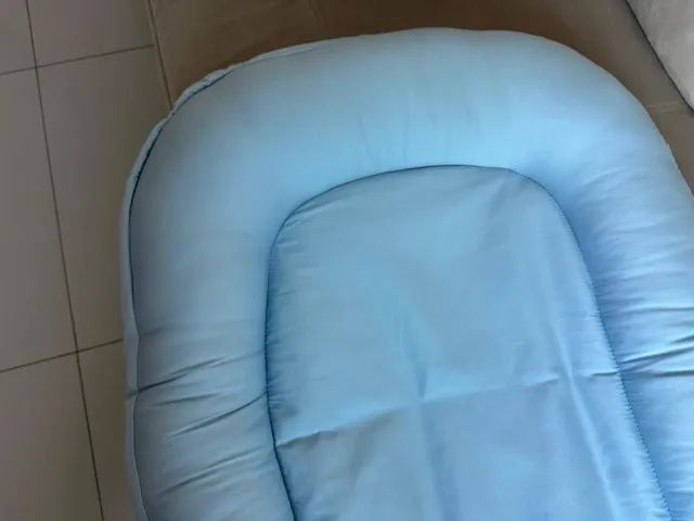 Ninho para Bebê e Recém-Nascido - Azul/Branco - Foto 2