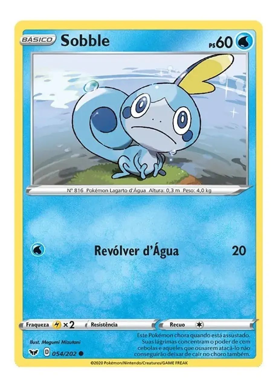 Card Original Sobble Foil Pokemon - Copag