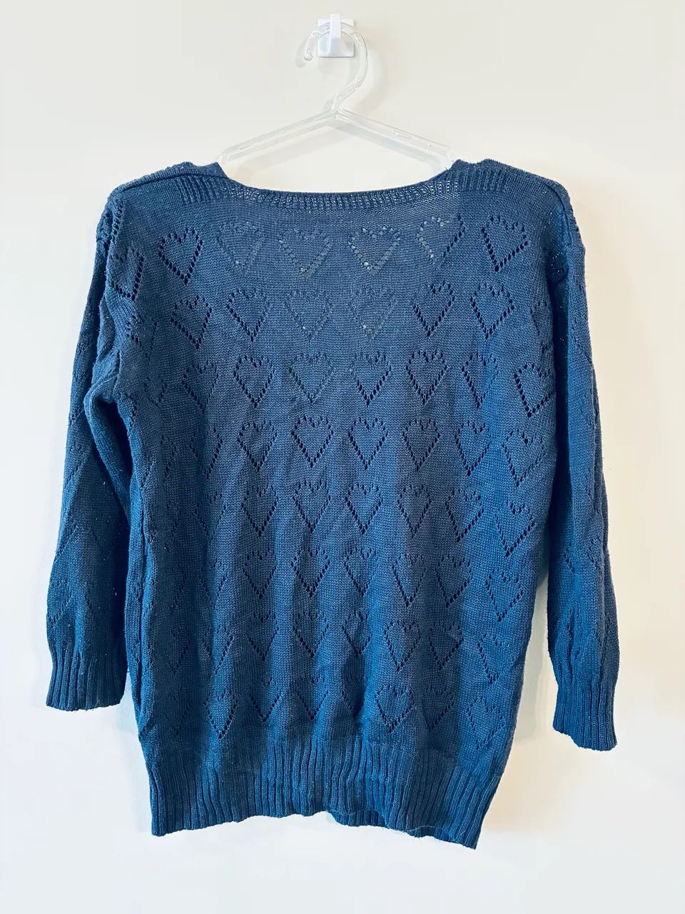 Cardigan Mercatto Azul Corações P - Foto 3