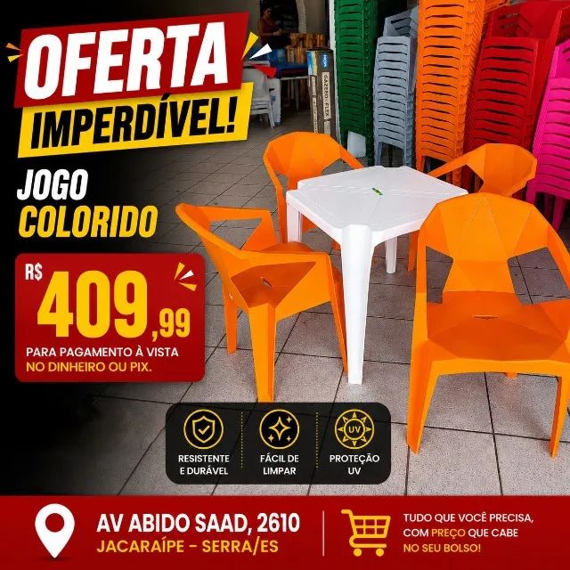 Jogo Diamond 4 Lugares - Conforto e Qualidade