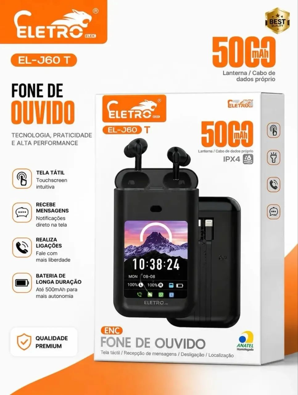 Power Bank + fone Bluetooth - Foto 3