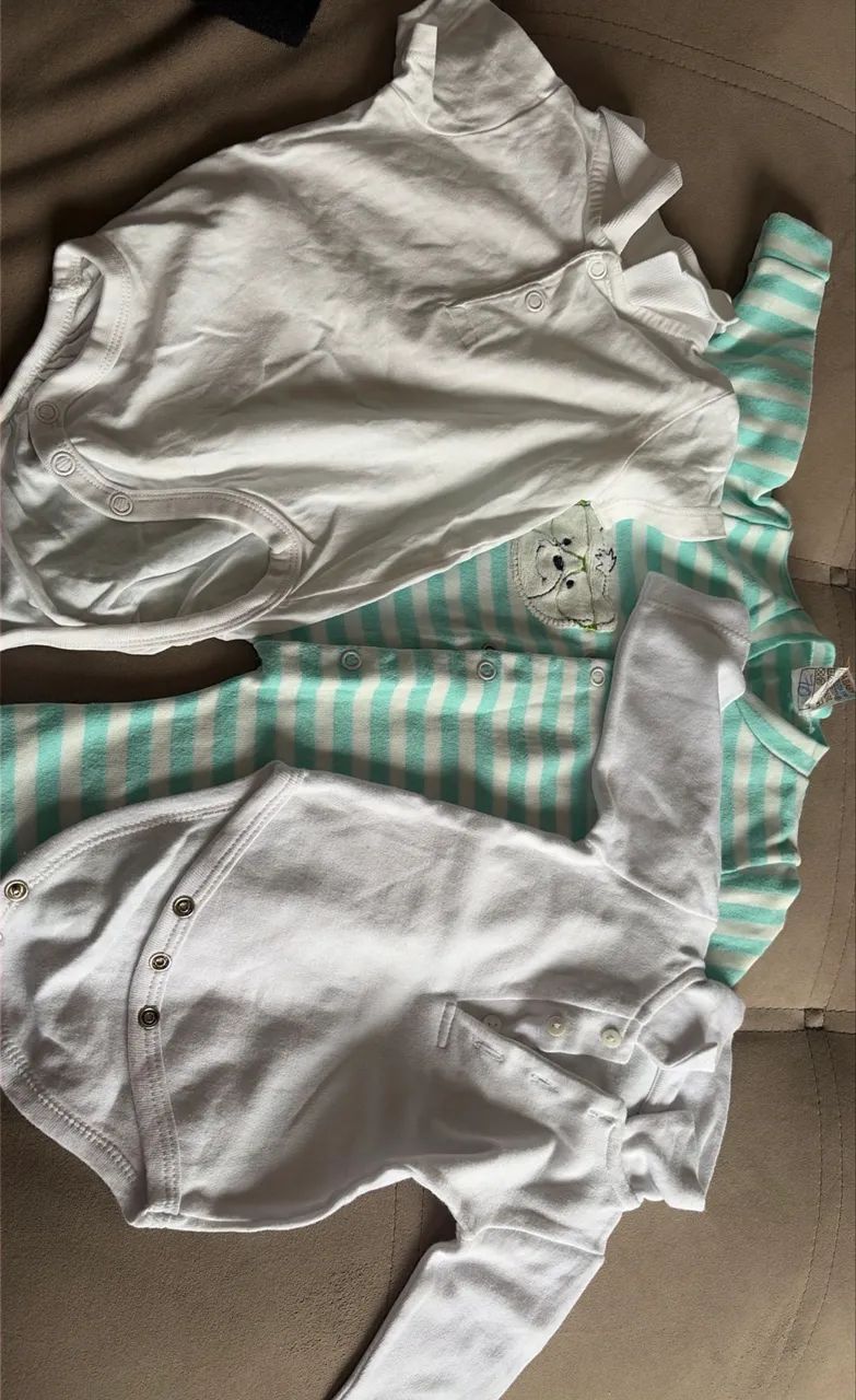Kit com 2 body e macacão 3 mesee 