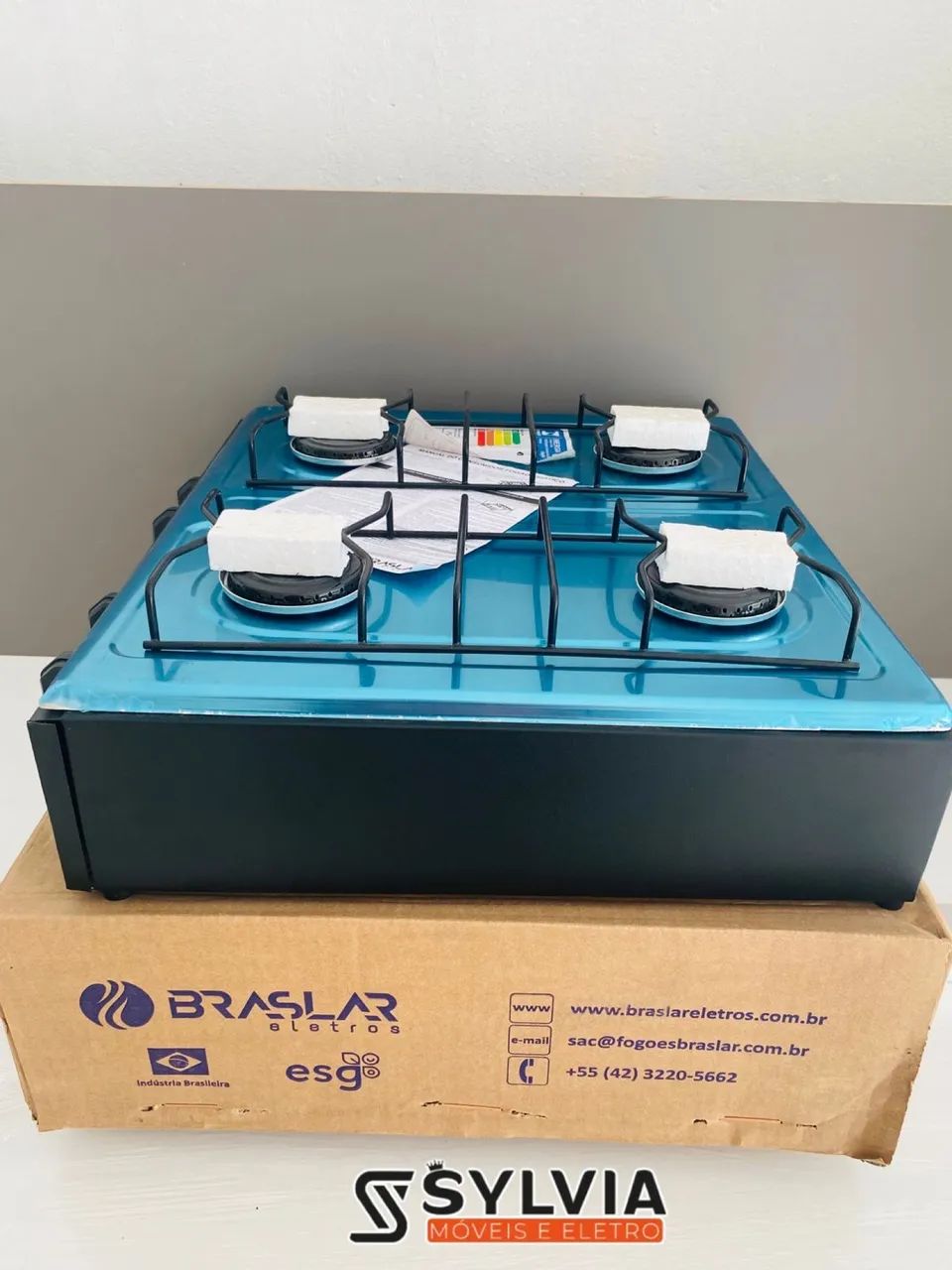 FOGÃO DE MESA BRASLAR PRETO - Foto 4