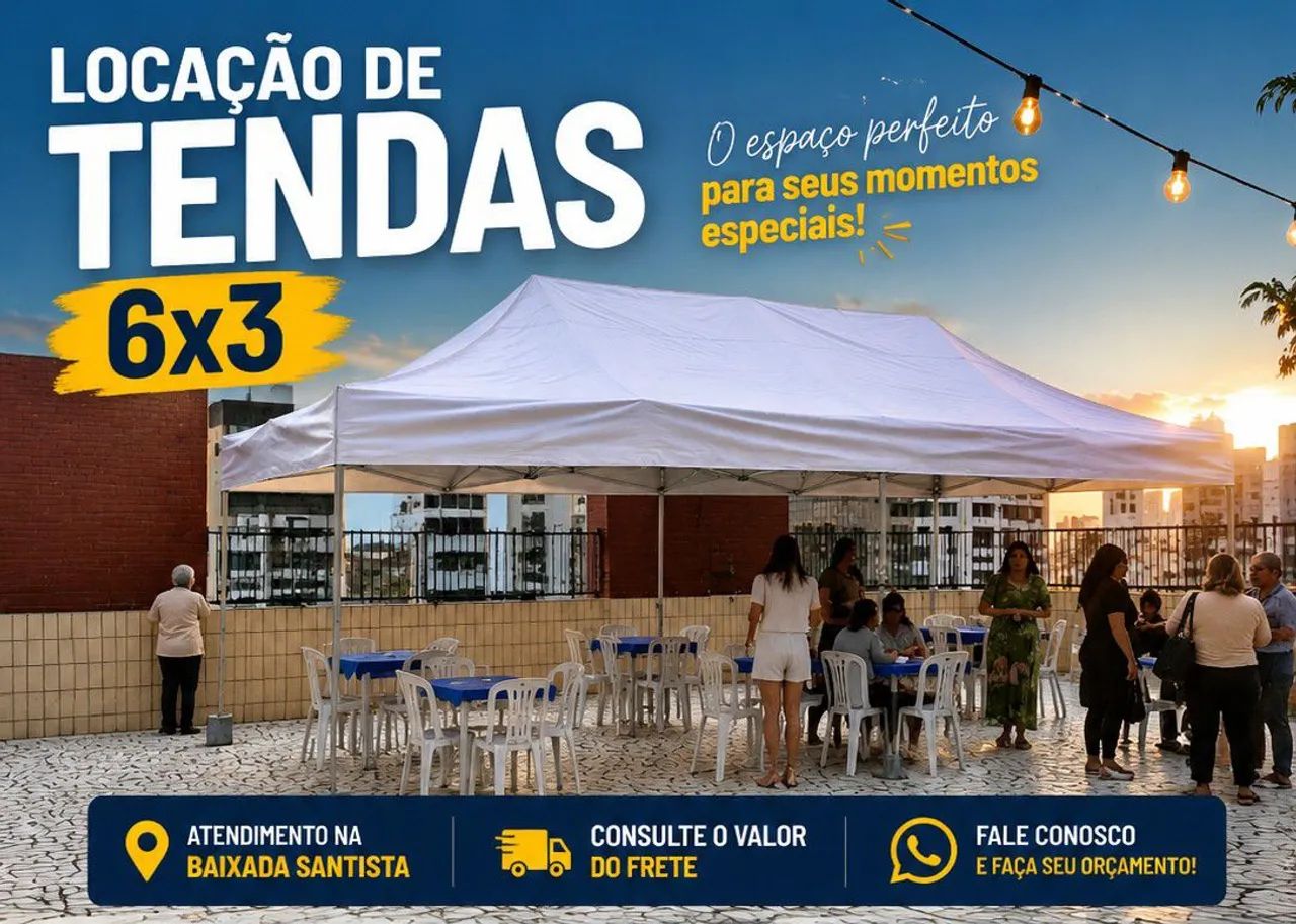 Tendas 6x3 locação para eventos 