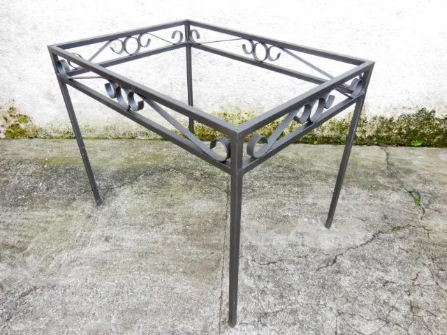 Base de Mesa Retangular Ferro Trabalhado 75,5 X 90 X 65
