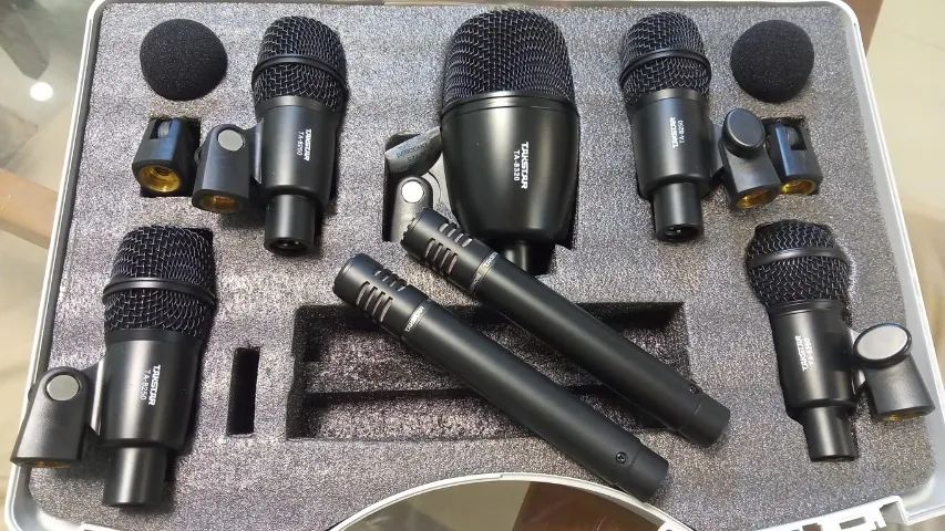Kit Microfone para bateria 9 peças - Sem uso!