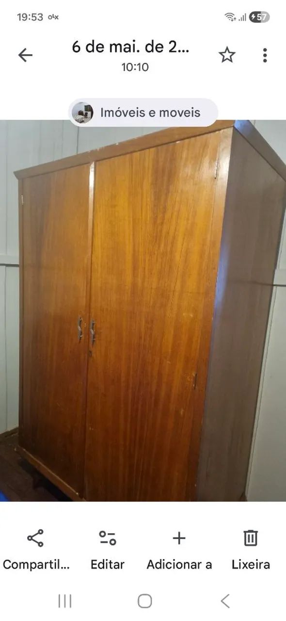 Guarda roupa madeira 2 portas